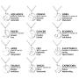 YL Womens Constellation Jewelry Sterling Silver Zodiac Necklace Astrology Coin Disc Horoscope Pendant with 18K White/Rose Gold Plated