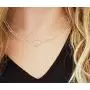 ERPELS Carabiner Necklace Paperclip Chain with Heart Star Oval Hamsa Shaped Cubic Zircon Screw Clasp Pendant Lock Necklace for Women Girls