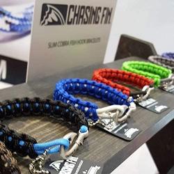 Chasing Fin Adjustable Fish Hook Bracelet - 550 Military Paracord with Fish Hook Pendant - Also Worn as Necklace or Ankle Bracelet