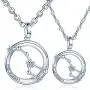 Infinite U Simple Popular Big Dipper Necklace 925 Sterling Silver Lovely Dipper Pendant Couples Necklaces Jewelry Set