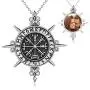 YAFEINI Norse Vikings Amulet Necklace 925 Sterling Silver Norse Vegvisir Rune Pendant Necklace Celtic Pagan Viking Talisman Original Protection Lucky Jewelry Gifts for Men Women YAFEINI Norse Vikings Amulet Necklace 925 Sterling Silver Norse Vegvisir Rune Pendant Necklace Celtic Pagan Viking Talisman Original Protection Lucky Jewelry Gifts for Men Women