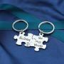 TOGON Couple Keychain Set His Crazy Her Weirdo Promise Jewelry Gift Wedding Gift for Lover Boyfriend Girlfriend 2pcs