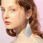 Faux leather earrings, Lightweight Layered Leather Earrings Dangling Drop Earrings for Women Girls