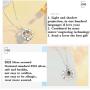HACOOL Projective Necklace, I Love You Symbol of Steadfast The Memory of Love Different Languages for I Love U