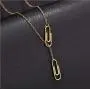 NOUMANDA Minimalist Paperclip Pendant Y Necklace Geometric Hollow Metal Frames Jewelry NOUMANDA Minimalist Paperclip Pendant Y Necklace Geometric Hollow Metal Frames Jewelry