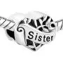 CharmSStory I Love You My Wife Sister Grandma Heart Sterling Silver Beads Charm For Bracelets