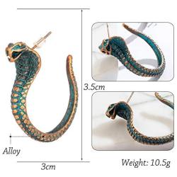 Boho Ethnic Cobra Snake Dangle Drop Earrings for Women Party Aniaml Earrings Hanging Hook Jewelry