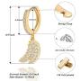 Fruit Hoop Earrings for Women Girls 14k Gold Plated Cubic Zirconia Dangle Earrings for Her