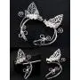 Elf Ears Cosplay Cuffs Earrings Christmas, POPGRAT No Piercing Clip on Silver Cuff Fairy Earrings Wrap Handmade Jewelry Costume Accessories for Women Girls Kids Adults - Fantasy Fairy Costume Wedding Elf Ears Cosplay Cuffs Earrings Christmas, POPGRAT No Piercing Clip on Silver Cuff Fairy Earrings Wrap Handmade Jewelry Costume Accessories for Women Girls Kids Adults - Fantasy Fairy Costume Wedding