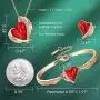 EMESLY Rose Gold/Rhodium Plated Necklace, Earrings, Bracelet, Ring with Birthstone Crystals, Nickel & Lead Free, Hypoallergenic Long Lasting Finish EMESLY Rose Gold/Rhodium Plated Necklace, Earrings, Bracelet, Ring with Birthstone Crystals, Nickel & Lead Free, Hypoallergenic Long Lasting Finish