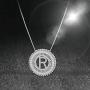 HOTIE Silver Plated A-Z Alphabet Pendant Letter Initial Necklace for Women