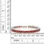 Gem Stone King 15.00 Ct Sparkling Princess Cut Cubic Zirconia CZ Tennis Bracelet 7 Inch