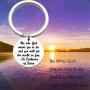 BEKECH Inspirational Gifts Be Who God Meant You to Be and You Will Set The World On Fire Keychain Faith Jewelry Best Friend Encouragement Gift