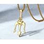 XUANPAI Stainless Steel Mens Punk Trident Neptune Pendant Necklace Statement Necklace Gifts for Him Hip Hop Jewelry