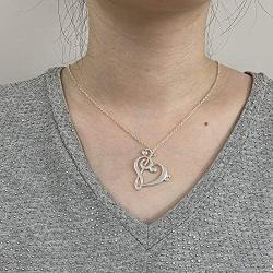 Your Always Charm Heart Music Necklace,Gifts for Music Teacher ,Musician ,Music Lover