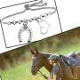 BAUNA Lucky Horseshoe Bracelet Love Heart Pendant Good Luck Horseshoe Charm Adjustable Link Bracelet for Cowboy Cowgirl Horse Lover Gifts Equestrian Riding Gift
