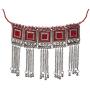 Sansar India Oxidized Choker Indian Necklace Jewelry for Girls and Women 1277