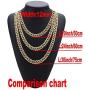 Mens 12MM 14MM 20MM Chains 18K Gold Plated CZ Fully Iced-Out Miami Cuban Link Necklace