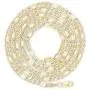 Nuragold 14k Yellow Gold Solid 4mm Figaro Chain Link Diamond Cut Pave Two Tone Pendant Necklace, Mens Womens Lobster Lock 16'' 18'' 20'' 22'' 24'' 26'' 28'' 30'' Nuragold 14k Yellow Gold Solid 4mm Figaro Chain Link Diamond Cut Pave Two Tone Pendant Necklace, Mens Womens Lobster Lock 16'' 18'' 20'' 22'' 24'' 26'' 28'' 30''