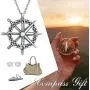 Compass Necklace Sterling Silver Compass Celtic Knot Necklace Graduation Friendship Travel Necklace Inspirational Graduation Gifts Jewelry for Women Girls Friends Compass Necklace Sterling Silver Compass Celtic Knot Necklace Graduation Friendship Travel Necklace Inspirational Graduation Gifts Jewelry for Women Girls Friends