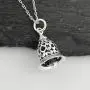 FashionJunkie4Life Sterling Silver 3-D Filigree Bell Charm Pendant Necklace, 18'' Chain FashionJunkie4Life Sterling Silver 3-D Filigree Bell Charm Pendant Necklace, 18'' Chain