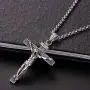 Ineffable Cross Pendant Crucifix Stainless Steel Mens Boys Jewelry Jesus Necklace with Chain Ineffable Cross Pendant Crucifix Stainless Steel Mens Boys Jewelry Jesus Necklace with Chain
