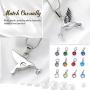 memorial jewelry Birthstone Personalized Hummingbird Cremation Urn Necklace Pendant Ashes Jewelry