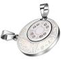 Cupimatch 2PCS Couple Necklace Stainless Steel Numeral Compass Sun& Moon Matching Pendant with Chain (Necklaces)