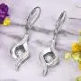 YL Eye Earrings Sterling Silver Dancing Diamond Halo Dangle Earrings Created Emerald/Ruby/Sapphire/Zirconia Drop Jewelry for Women YL Eye Earrings Sterling Silver Dancing Diamond Halo Dangle Earrings Created Emerald/Ruby/Sapphire/Zirconia Drop Jewelry for Women