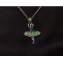DMOMSA Emerald Green Ballet Girl Pendant Necklace Jewelry Gift, Woman Gift Suitable for Birthday Party Anniversary Valentines Day