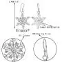 EVER FAITH Womens 925 Sterling Silver CZ Winter Party Snowflake Hook Dangle Earrings Clear EVER FAITH Womens 925 Sterling Silver CZ Winter Party Snowflake Hook Dangle Earrings Clear