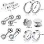 6 Pairs Stainless Steel Earrings for Mens Womens Screw Stud Earring Tiny Ball Stud Earrings Cartilage Earrings Endless Hoop Hugggie Earrings Ear Piercing Jewelry Hypoallergenic 6 Pairs Stainless Steel Earrings for Mens Womens Screw Stud Earring Tiny Ball Stud Earrings Cartilage Earrings Endless Hoop Hugggie Earrings Ear Piercing Jewelry Hypoallergenic