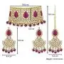 Aheli Faux Pearl Choker Necklace with Earrings Indian Traditional Bollywood Jewelry Set for Women Girls