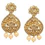 Bindhani Womens Indian Jewelry Simple Bridal Wedding Party Wear Crafted Brides Gold Plated Kundan Polki Choker Necklace Earrings Tikka Bollywood Style Fashion Jewellery Set for Bridemaids