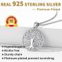 ChicSilver Women Tree of Life Necklaces, 925 Sterling Silver Celtic Knot Family Tree Yggdrasil Pendant Necklace, 18 Rolo Chain(with Gift Box)