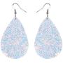 KaFu 4 Pairs Faux Leather Bohemia Earrings for Women Declaration Handmade Lightweight Petal Teardrop Dangle Leather Earring set,suitable for ladies and girls