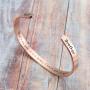 Joycuff Memorial Gift for Loss of Mom Dad Grandma Grandpa Son Sister Husband Brother Rose Gold Sympathy Bracelet Bereavement Cuff Remembrance Bangle