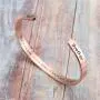 Joycuff Memorial Gift for Loss of Mom Dad Grandma Grandpa Son Sister Husband Brother Rose Gold Sympathy Bracelet Bereavement Cuff Remembrance Bangle