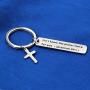 HOLLP Religious Jewelry Jeremiah 29:11 Keychain for I Know The Plans I Have for You Christian Gift Cross Charm