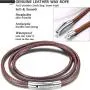PROSTEEL Waxed Rope Braided Leather Necklace Cord Sturdy Soft Comfortable, 16”-30”, Stainless Steel Durable Clasp, Come Gift Box PROSTEEL Waxed Rope Braided Leather Necklace Cord Sturdy Soft Comfortable, 16”-30”, Stainless Steel Durable Clasp, Come Gift Box