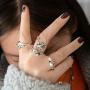EXGOX Silver Frog Open Rings for Women Vintage Cute Animal Finger Ring Silver Fashion Party Jewelry Gifts
