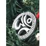 Trilogy Jewelry Pewter Circular Ohm with Border Chain Necklace/Pendant
