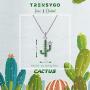 Cactus Necklace, Cactus Jewelry, Cactus Themed Gifts, Cactus Teacher Gifts, Cactus Friendship Necklace, Cactus Wedding Gift, Cactus Birthday Gift, Stick Together Cactus Necklace