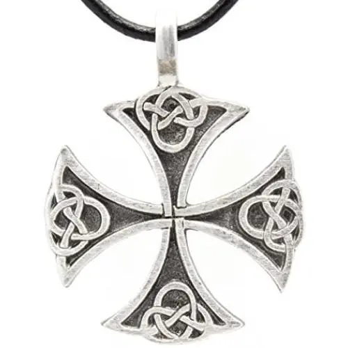 Trilogy Jewelry Pewter Classic Celtic Iron Cross Pendant on Leather Necklace Trilogy Jewelry Pewter Classic Celtic Iron Cross Pendant on Leather Necklace