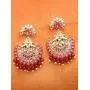 Crunchy Fashion Bollywood Jewellery Traditional Ethnic Bridal Bride Wedding Bridesmaid Rani Pink Meenakari/Hand Painted Chandbaali Indian Earrings Jewelry For Women
