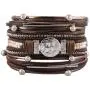 Leather Wrap Bracelet Multilayer Braided Bracelet Boho Cuff Bracelet Tube Handmade Bangle Bohemian Jewelry for Women