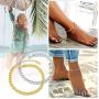 ChainsPro Resizable Anklet Chain for Women Men, Figaro/Wheat/Twist Rope/Cuban Foot Bracelet-Strong with Good Clasp-18K Gold Plated(Send Gift Box)