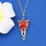 FAADBUK Lord of The Rings Fairy Princess Twilight Star Necklace Lord of The Rings Twilight Star Elvish Jewelry for Women Girls