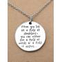 Quan Jewelry Dandelion Plate Pendant Necklace with Message Card, Inspirational Jewelry for Women