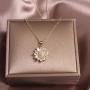 Amvie Sunflower Jewelry Sets for Women Flower Gold Necklace and Earrings Sets for Girls Sunflower Gifts for Women/Mom/Wife/Sister/Wedding/Bridal